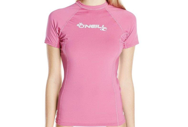 O'Neill Women's Basic Skins Short Sleeve Rashguard 50+ UV Protection, O'Neill Women's Rashguard