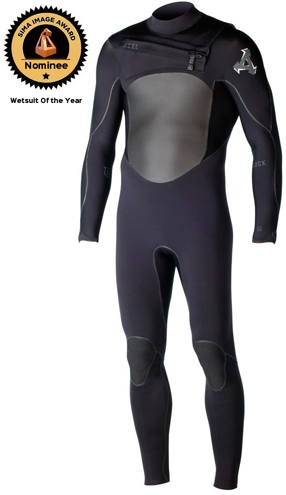 Xcel Men's Drylock 4/3mm Men's Wetsuit Chest Zip SIMA WETSUIT OF THE YEAR  Nominee